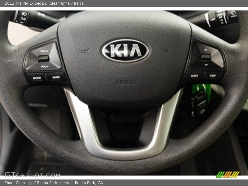 Clear White / Beige 2013 Kia Rio LX Sedan