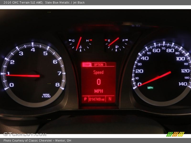 Slate Blue Metallic / Jet Black 2016 GMC Terrain SLE AWD