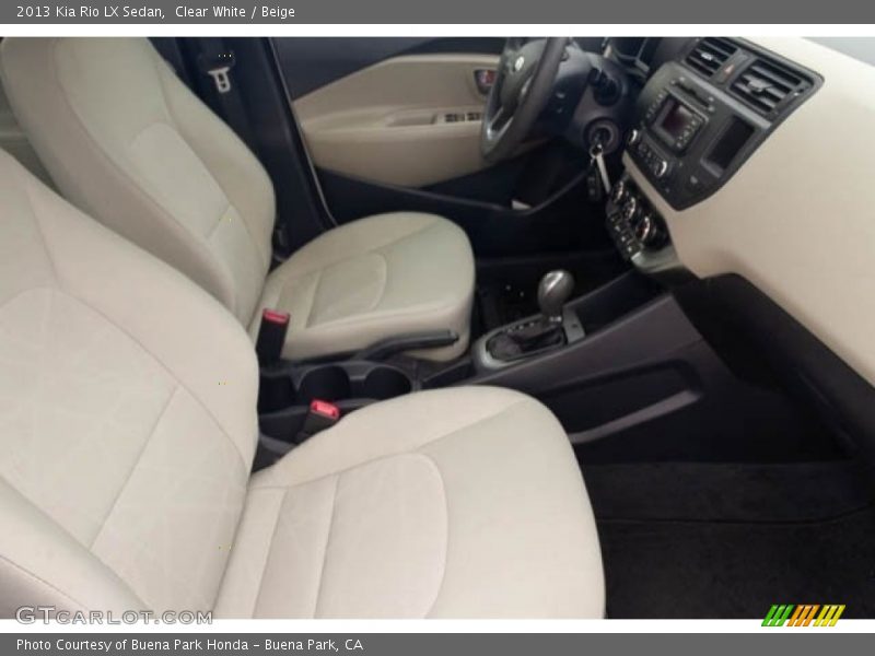 Clear White / Beige 2013 Kia Rio LX Sedan