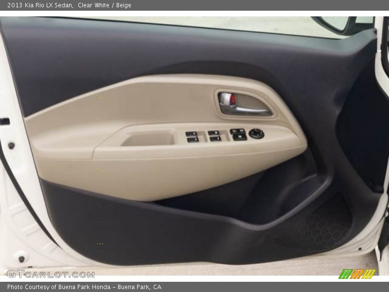 Clear White / Beige 2013 Kia Rio LX Sedan