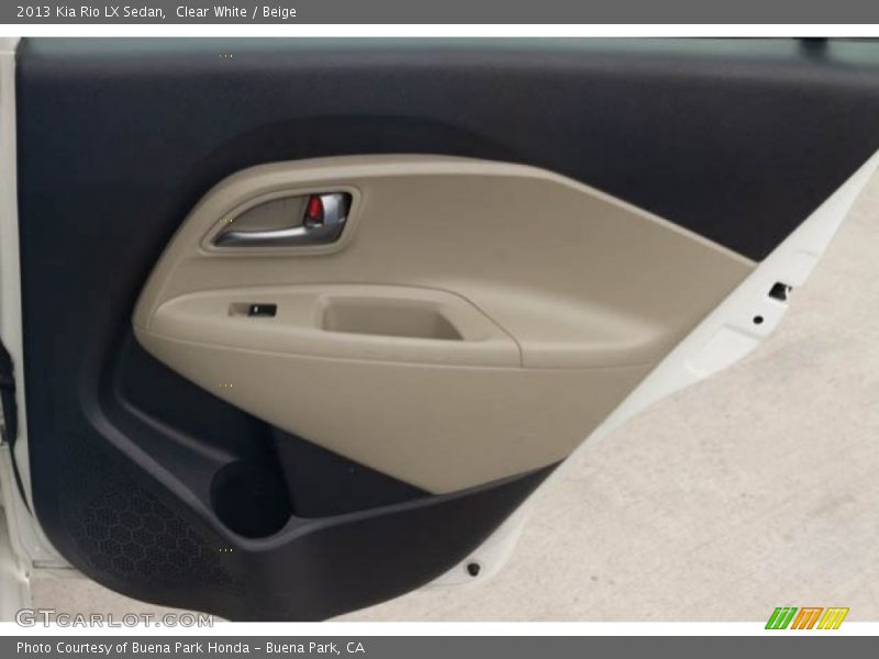 Clear White / Beige 2013 Kia Rio LX Sedan