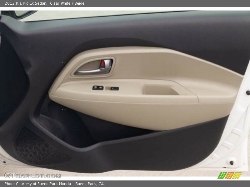 Clear White / Beige 2013 Kia Rio LX Sedan