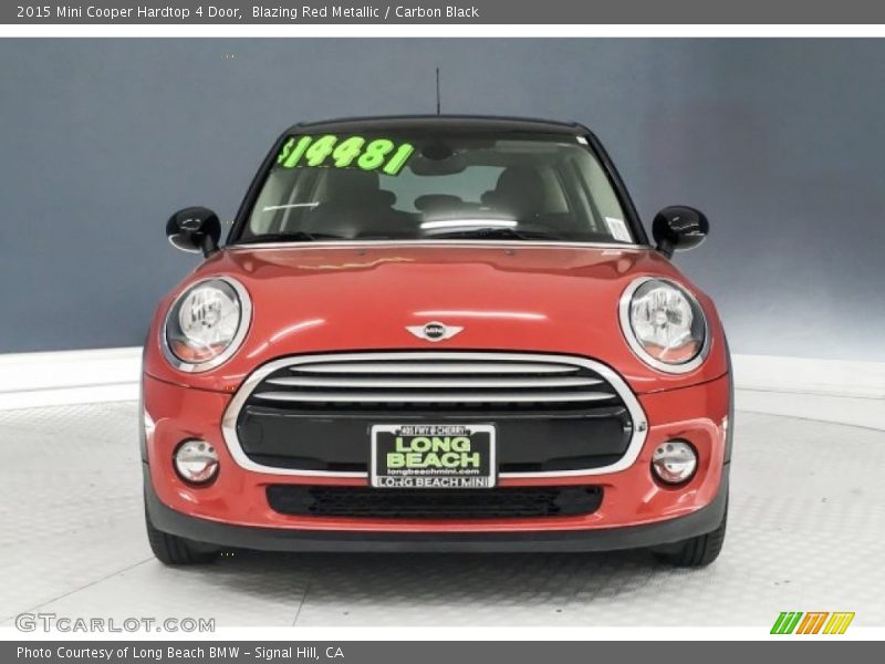 Blazing Red Metallic / Carbon Black 2015 Mini Cooper Hardtop 4 Door