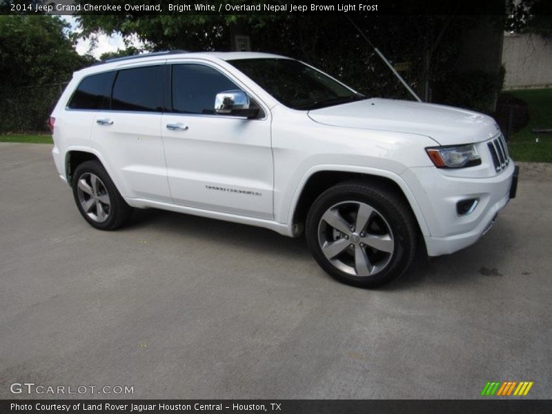 Bright White / Overland Nepal Jeep Brown Light Frost 2014 Jeep Grand Cherokee Overland