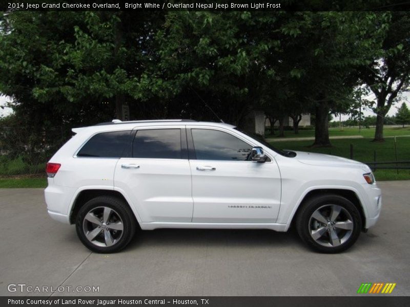 Bright White / Overland Nepal Jeep Brown Light Frost 2014 Jeep Grand Cherokee Overland
