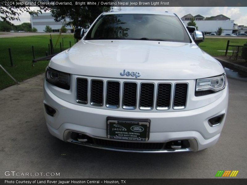 Bright White / Overland Nepal Jeep Brown Light Frost 2014 Jeep Grand Cherokee Overland