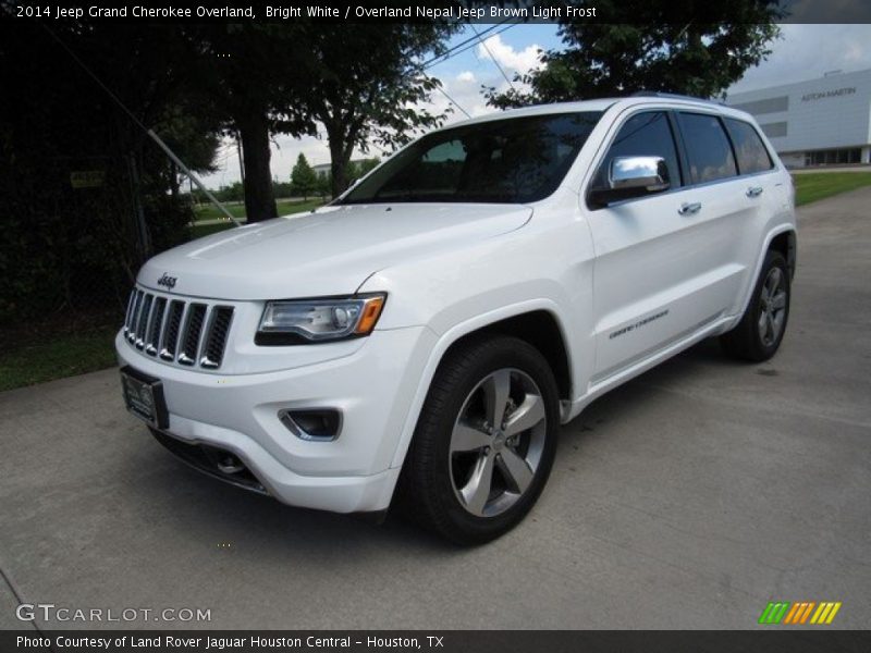 Bright White / Overland Nepal Jeep Brown Light Frost 2014 Jeep Grand Cherokee Overland