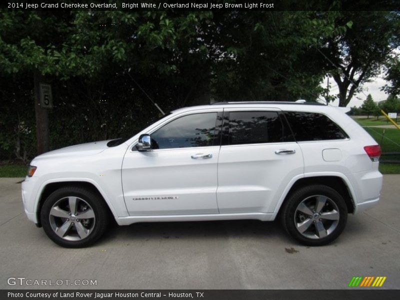 Bright White / Overland Nepal Jeep Brown Light Frost 2014 Jeep Grand Cherokee Overland