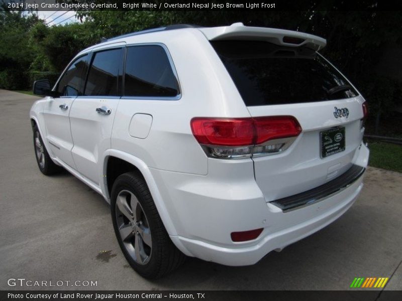 Bright White / Overland Nepal Jeep Brown Light Frost 2014 Jeep Grand Cherokee Overland