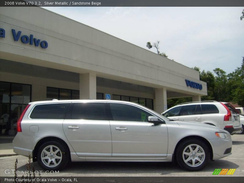 Silver Metallic / Sandstone Beige 2008 Volvo V70 3.2