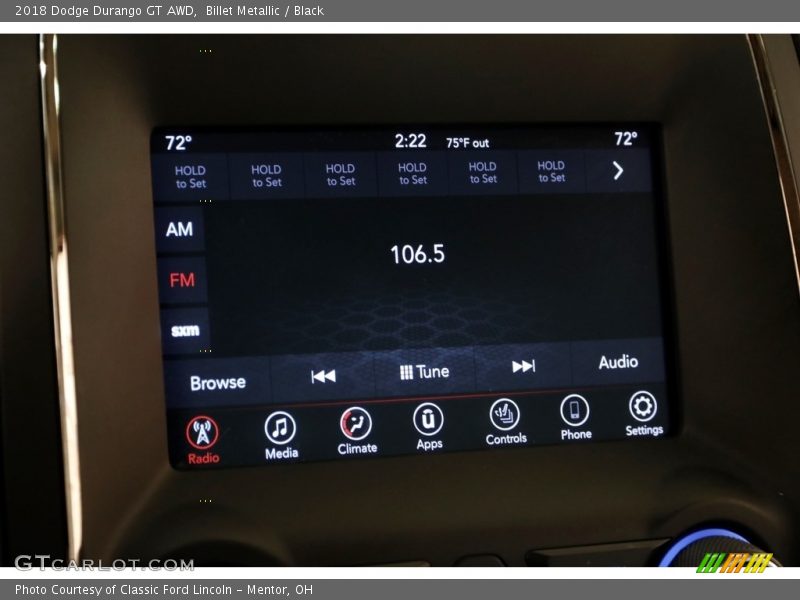 Billet Metallic / Black 2018 Dodge Durango GT AWD