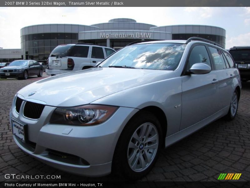 Titanium Silver Metallic / Black 2007 BMW 3 Series 328xi Wagon