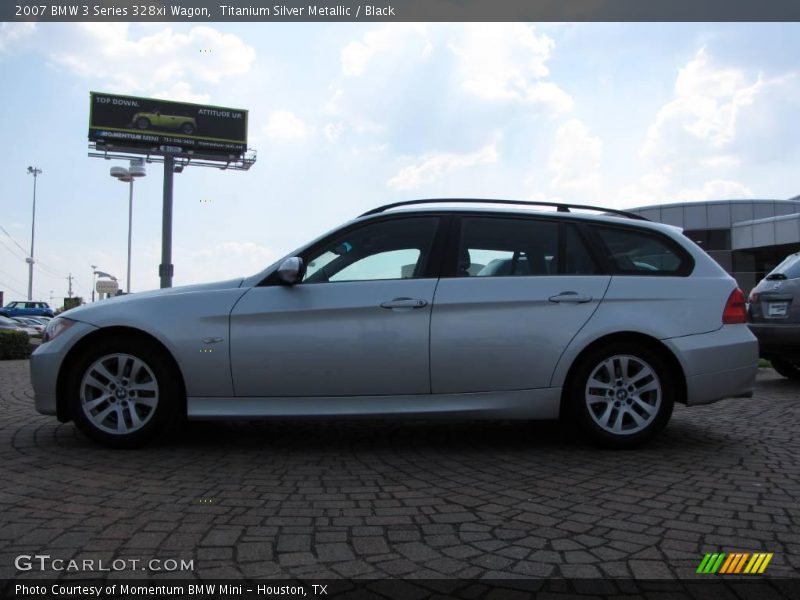 Titanium Silver Metallic / Black 2007 BMW 3 Series 328xi Wagon