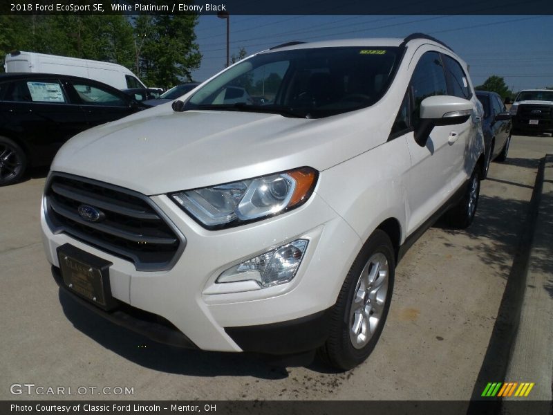 White Platinum / Ebony Black 2018 Ford EcoSport SE
