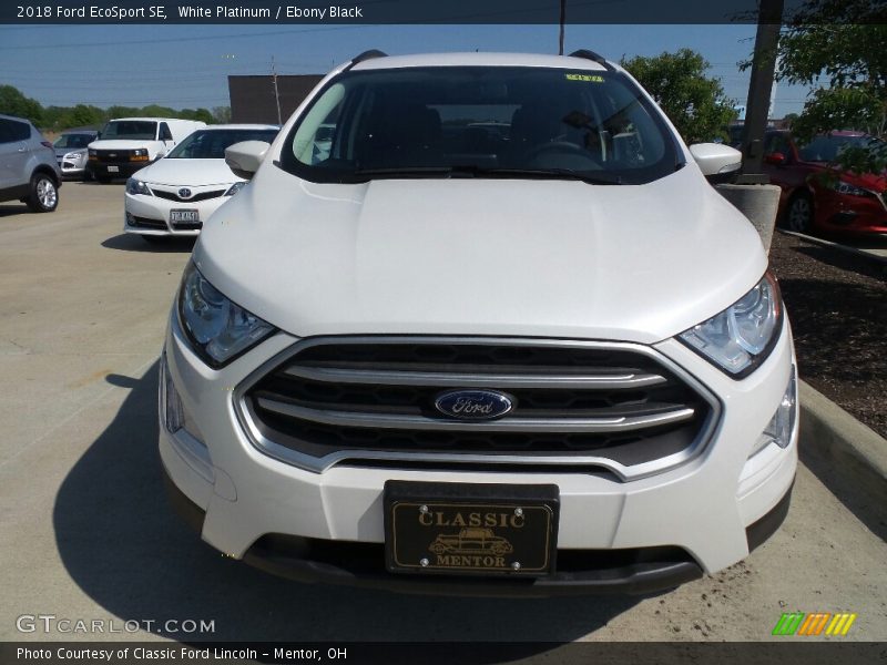 White Platinum / Ebony Black 2018 Ford EcoSport SE