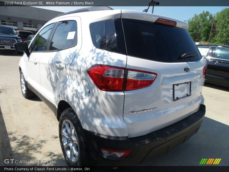 White Platinum / Ebony Black 2018 Ford EcoSport SE
