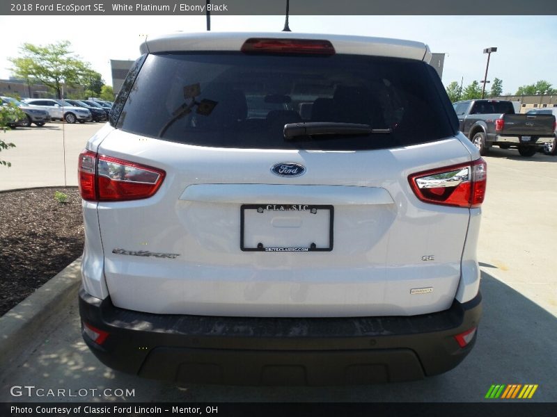 White Platinum / Ebony Black 2018 Ford EcoSport SE