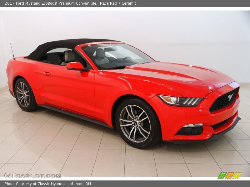 Race Red / Ceramic 2017 Ford Mustang EcoBoost Premium Convertible