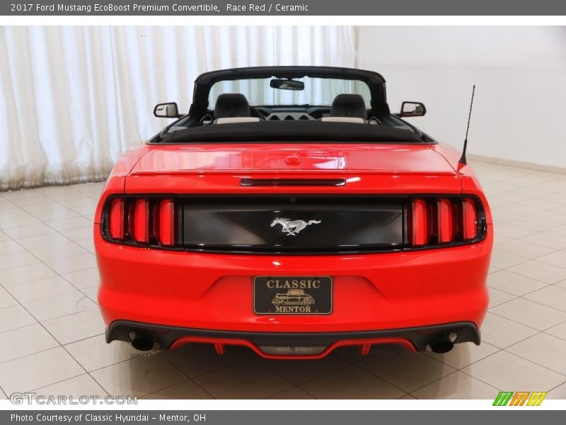 Race Red / Ceramic 2017 Ford Mustang EcoBoost Premium Convertible