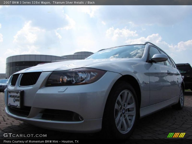 Titanium Silver Metallic / Black 2007 BMW 3 Series 328xi Wagon