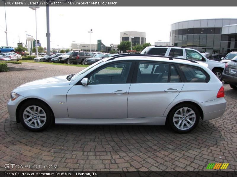 Titanium Silver Metallic / Black 2007 BMW 3 Series 328xi Wagon