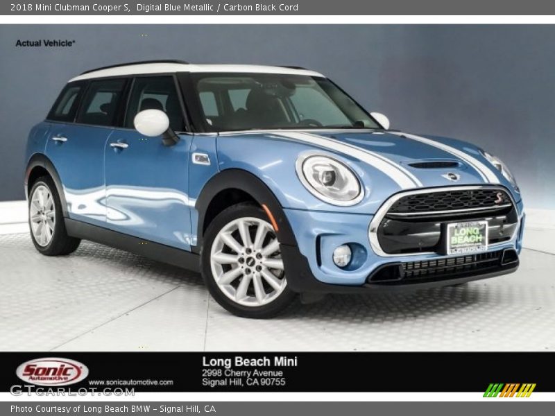 Digital Blue Metallic / Carbon Black Cord 2018 Mini Clubman Cooper S