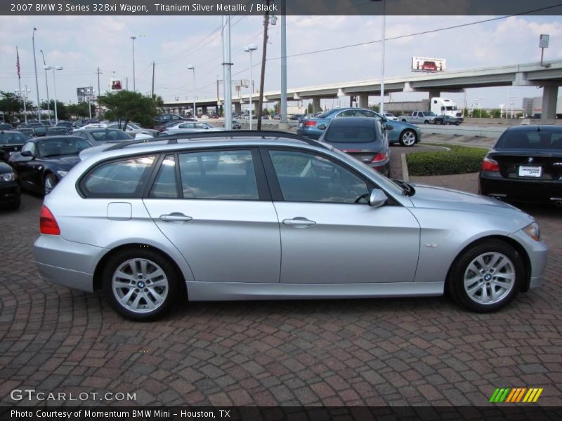Titanium Silver Metallic / Black 2007 BMW 3 Series 328xi Wagon