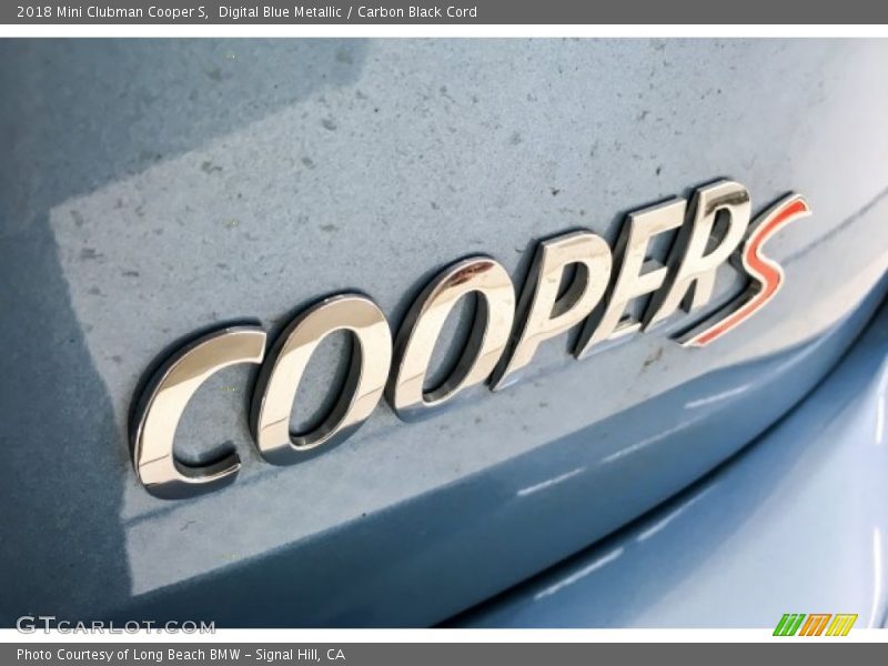 Digital Blue Metallic / Carbon Black Cord 2018 Mini Clubman Cooper S