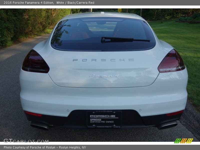 White / Black/Carrera Red 2016 Porsche Panamera 4 Edition