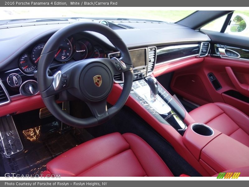 White / Black/Carrera Red 2016 Porsche Panamera 4 Edition