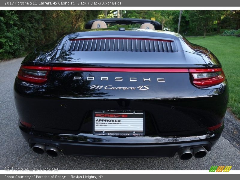 Black / Black/Luxor Beige 2017 Porsche 911 Carrera 4S Cabriolet