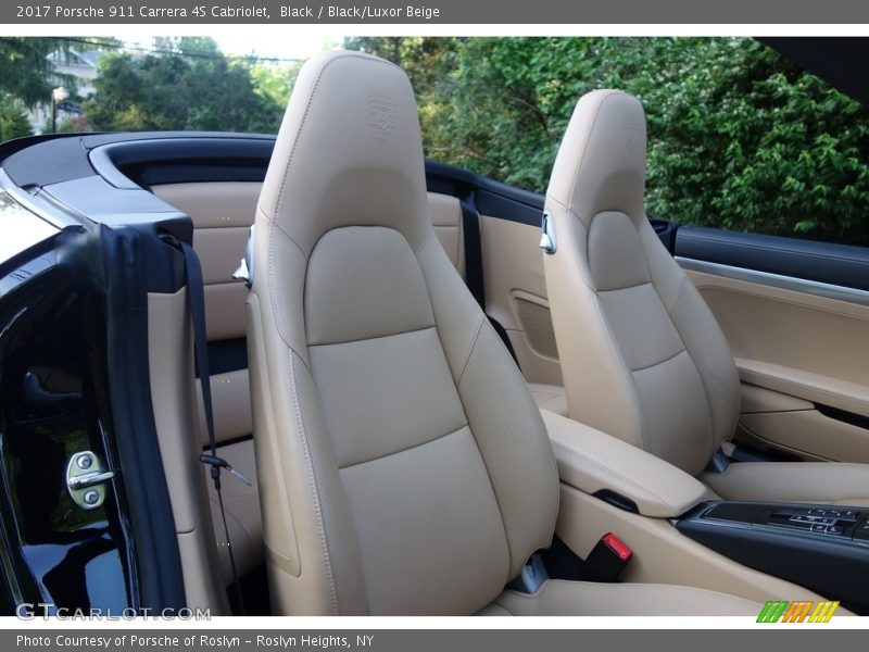Black / Black/Luxor Beige 2017 Porsche 911 Carrera 4S Cabriolet