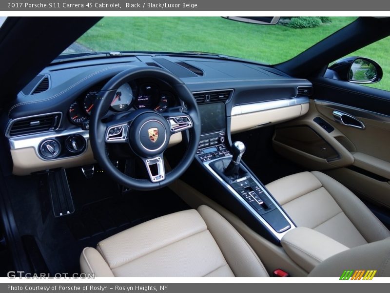  2017 911 Carrera 4S Cabriolet Black/Luxor Beige Interior