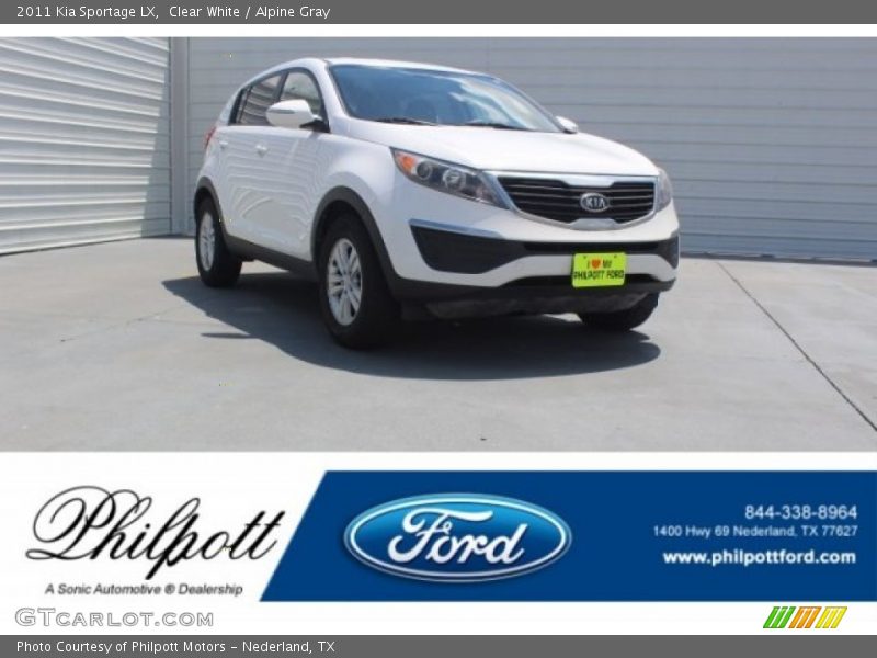 Clear White / Alpine Gray 2011 Kia Sportage LX