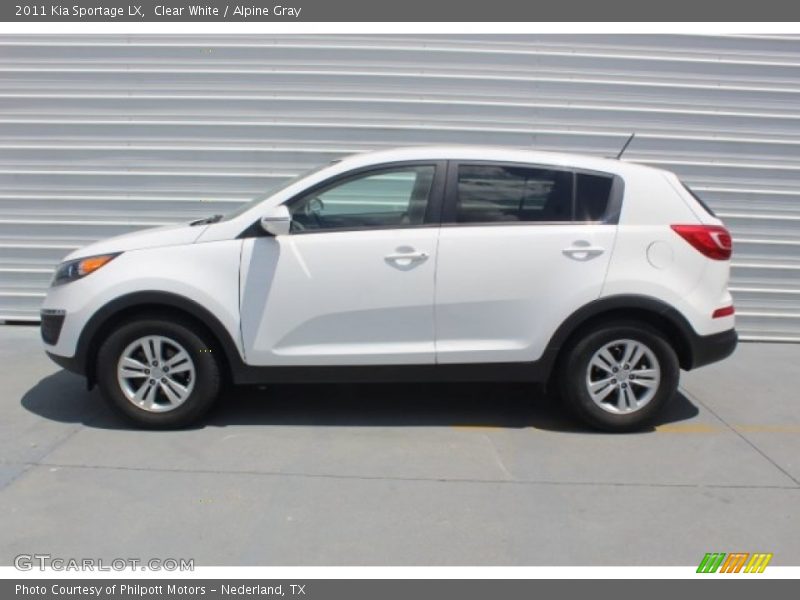 Clear White / Alpine Gray 2011 Kia Sportage LX