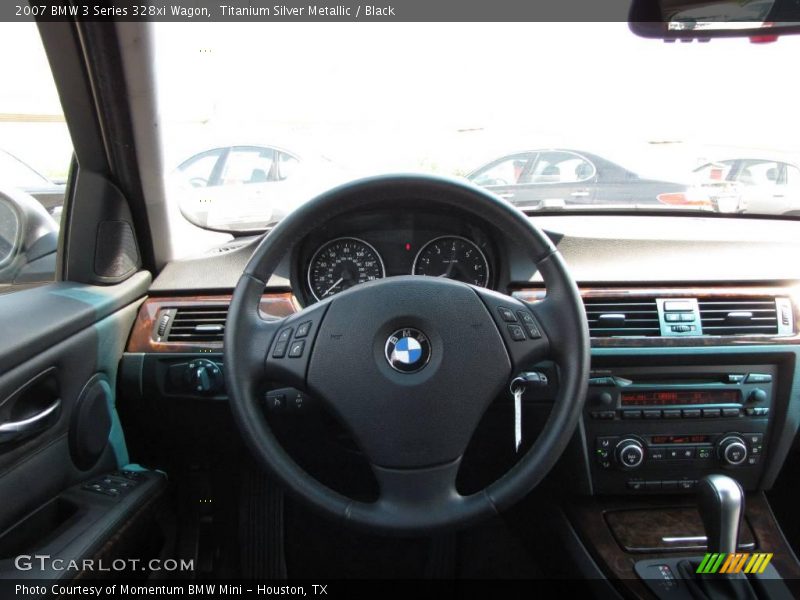 Titanium Silver Metallic / Black 2007 BMW 3 Series 328xi Wagon