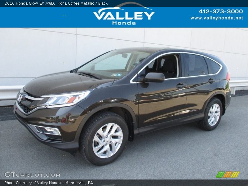 Kona Coffee Metallic / Black 2016 Honda CR-V EX AWD