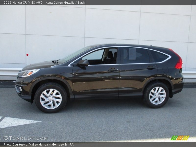 Kona Coffee Metallic / Black 2016 Honda CR-V EX AWD