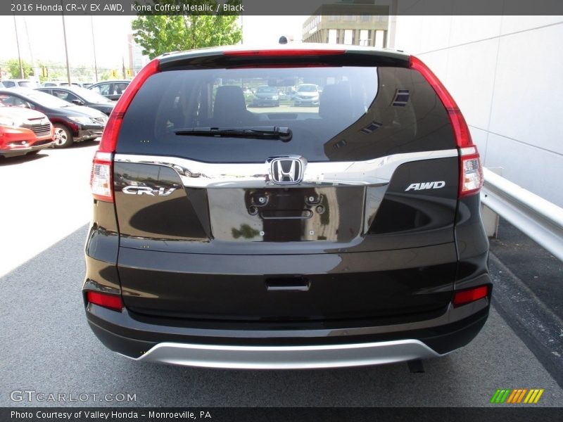 Kona Coffee Metallic / Black 2016 Honda CR-V EX AWD
