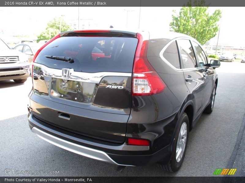 Kona Coffee Metallic / Black 2016 Honda CR-V EX AWD