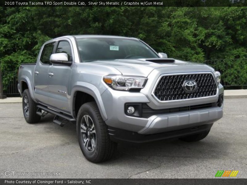Silver Sky Metallic / Graphite w/Gun Metal 2018 Toyota Tacoma TRD Sport Double Cab