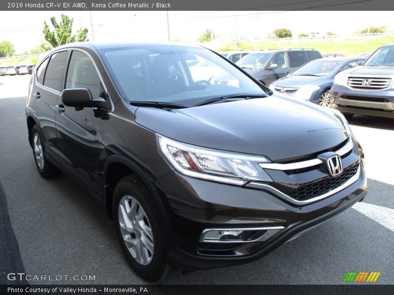 Kona Coffee Metallic / Black 2016 Honda CR-V EX AWD