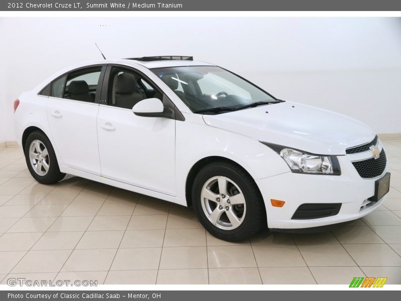Summit White / Medium Titanium 2012 Chevrolet Cruze LT