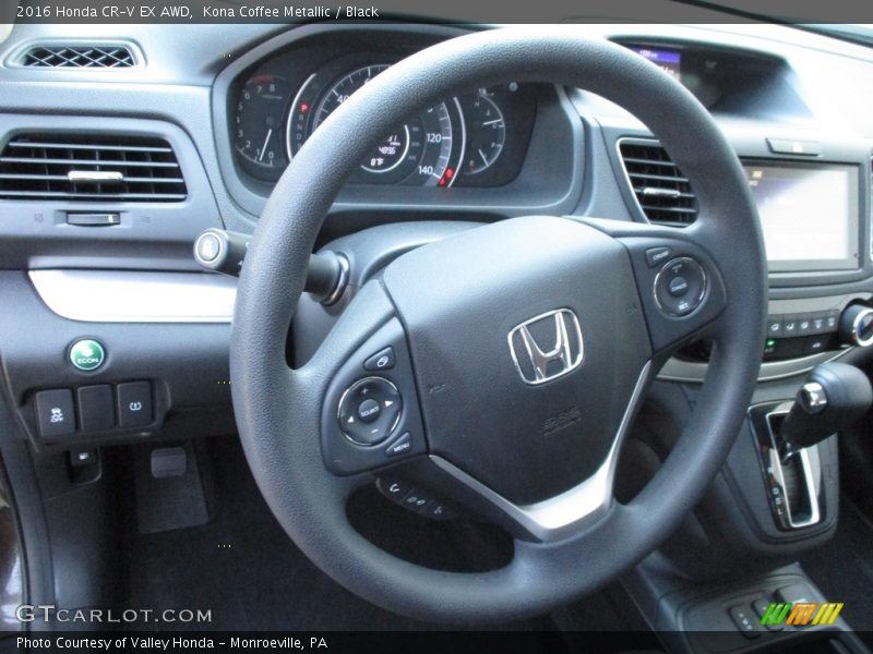 Kona Coffee Metallic / Black 2016 Honda CR-V EX AWD