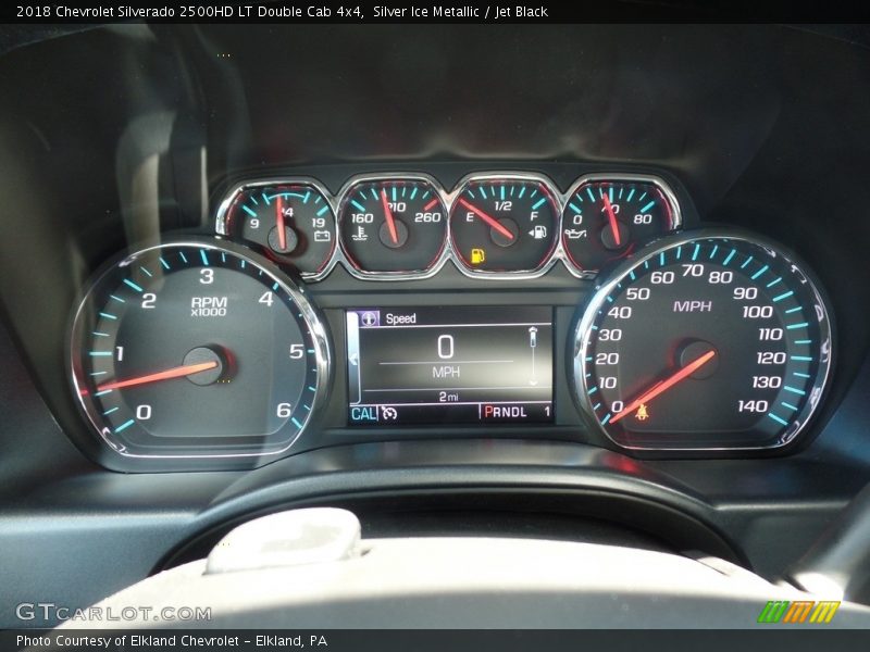 Silver Ice Metallic / Jet Black 2018 Chevrolet Silverado 2500HD LT Double Cab 4x4