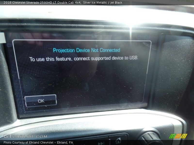 Silver Ice Metallic / Jet Black 2018 Chevrolet Silverado 2500HD LT Double Cab 4x4