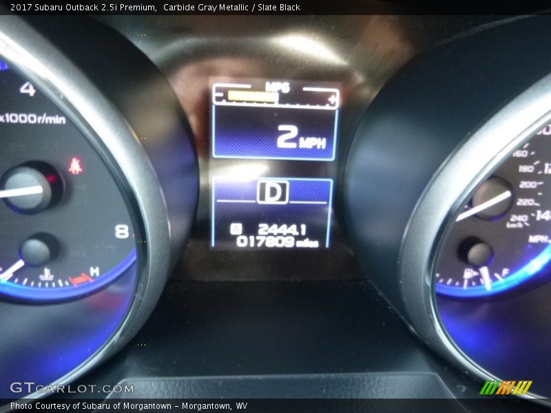 Carbide Gray Metallic / Slate Black 2017 Subaru Outback 2.5i Premium
