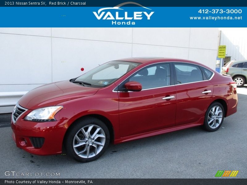 Red Brick / Charcoal 2013 Nissan Sentra SV