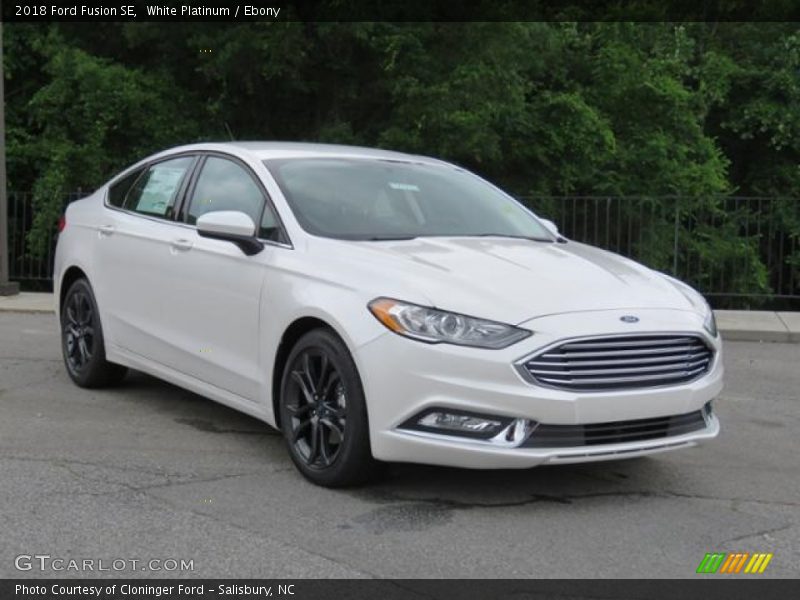 White Platinum / Ebony 2018 Ford Fusion SE