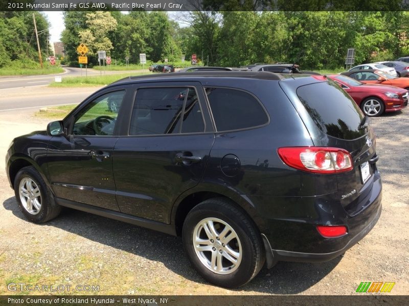 Pacific Blue Pearl / Gray 2012 Hyundai Santa Fe GLS AWD